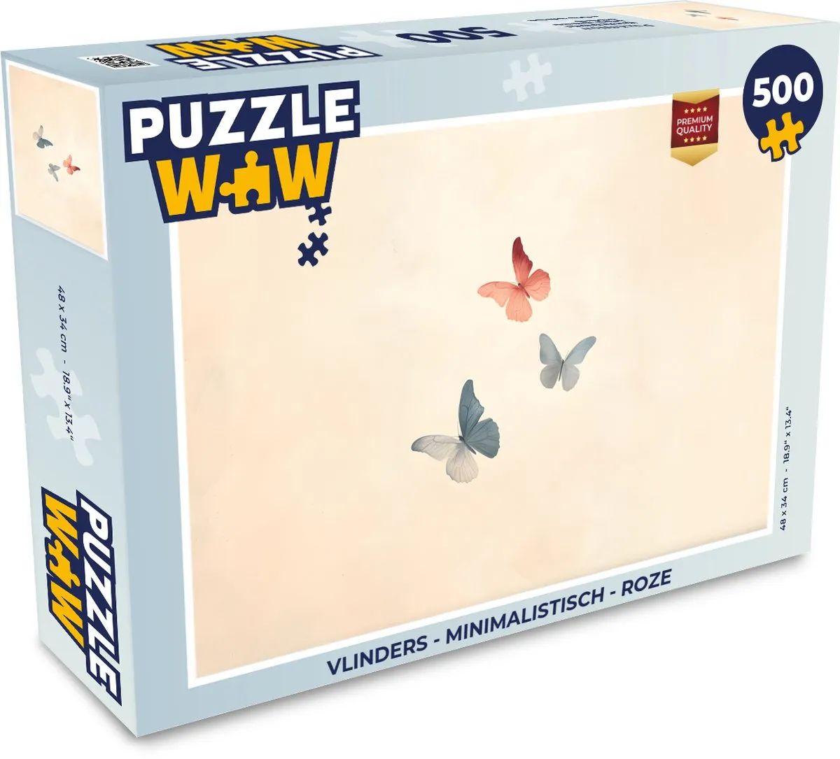 PuzzleWow Vlinders Legpuzzel 500 Stuks