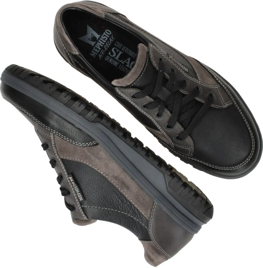 Mephisto - PACO NEVADA - Vrije tijdsschoenenHeren veterschoenHeren sneakersCasual - Kleur: Zwart - Maat: 43 - afbeelding 3 van 6