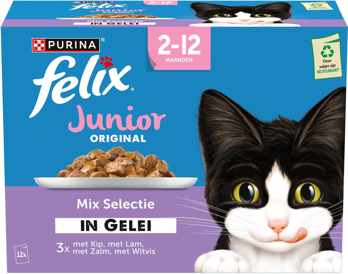 Felix Original Junior Mix Selectie in Gelei - 48 x 85g