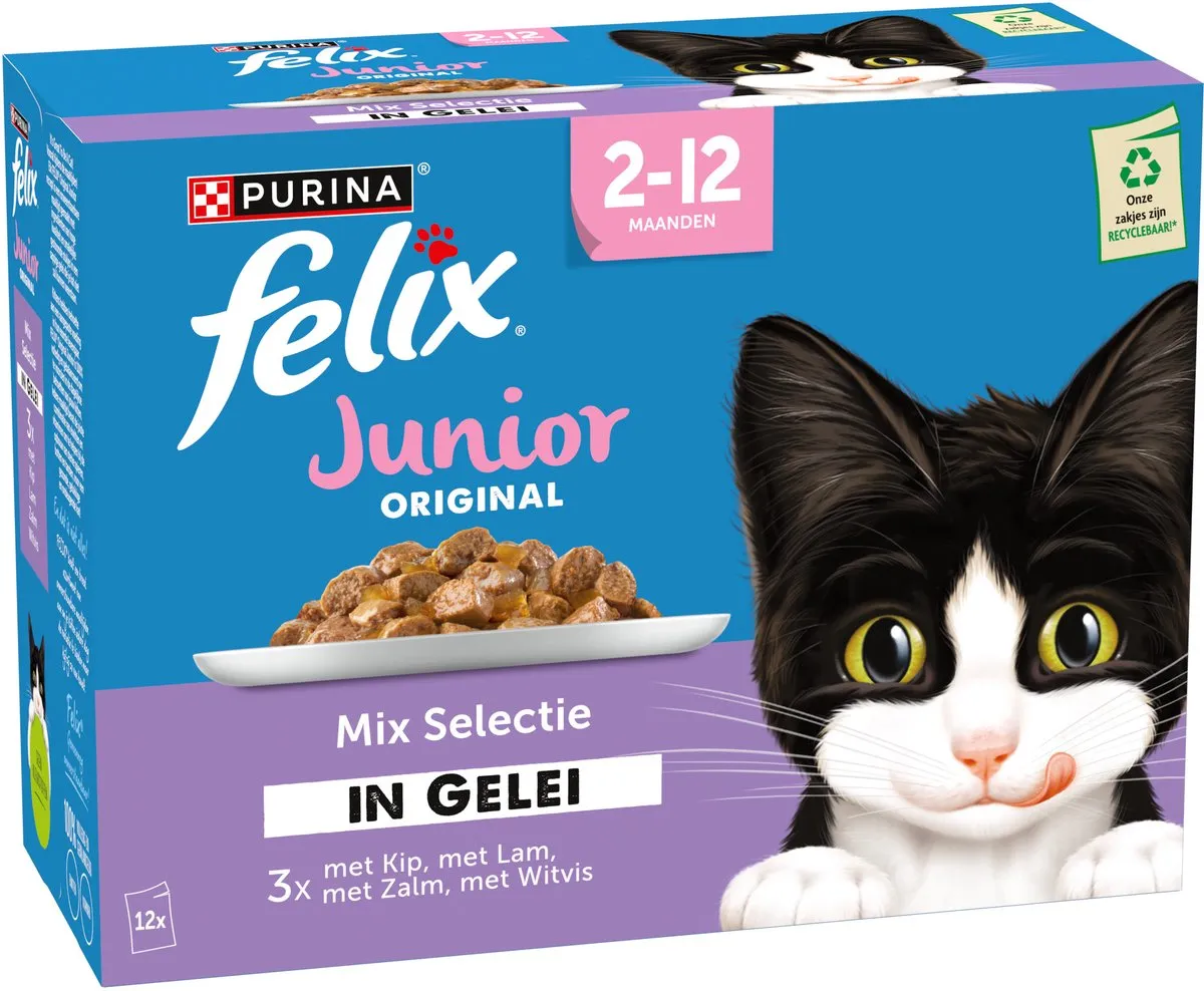 Felix Original Junior Mix Selectie in Gelei - 48 x 85g
