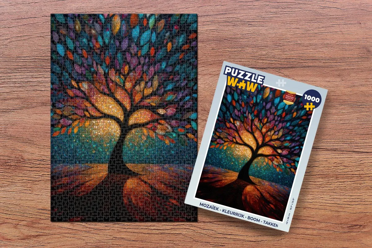 PuzzleWow Mozaïek Boom Takken Legpuzzel 1000 Stuks