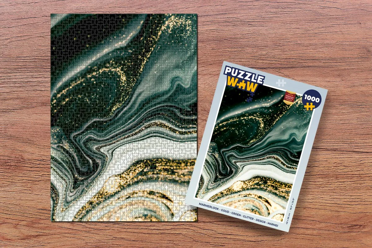 PuzzleWow Marmerlook Legpuzzel 1000 Stuks - Multicolor