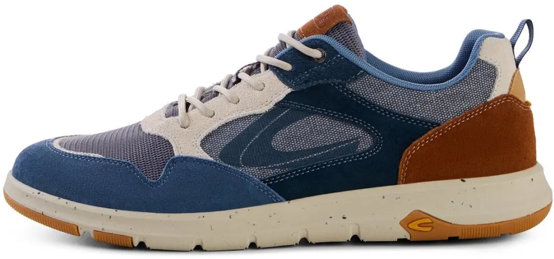camel active Lichte sneakers van leer en textiel