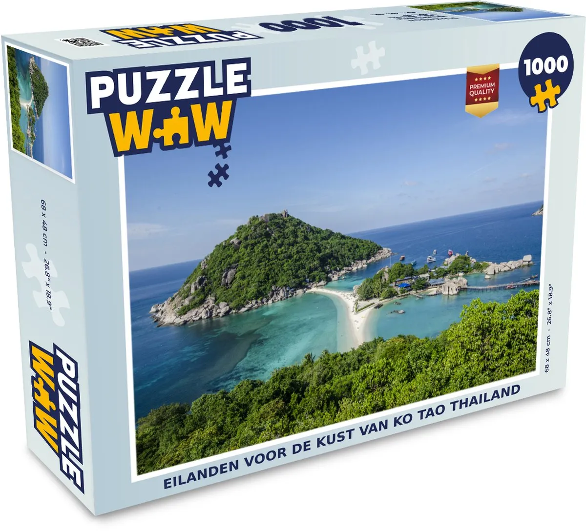 PuzzleWow Legpuzzel Eilanden Ko Tao Thailand 1000 Stuks