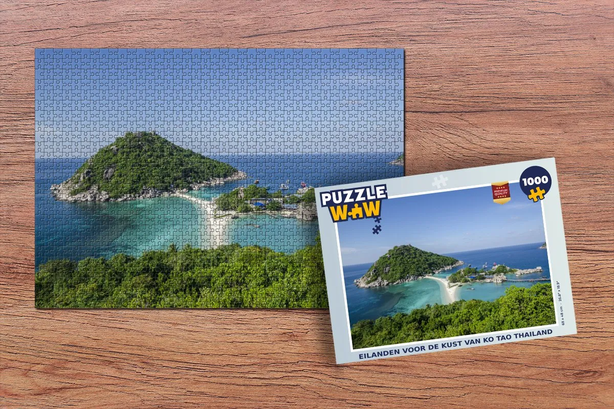 PuzzleWow Legpuzzel Eilanden Ko Tao Thailand 1000 Stuks - Multicolor