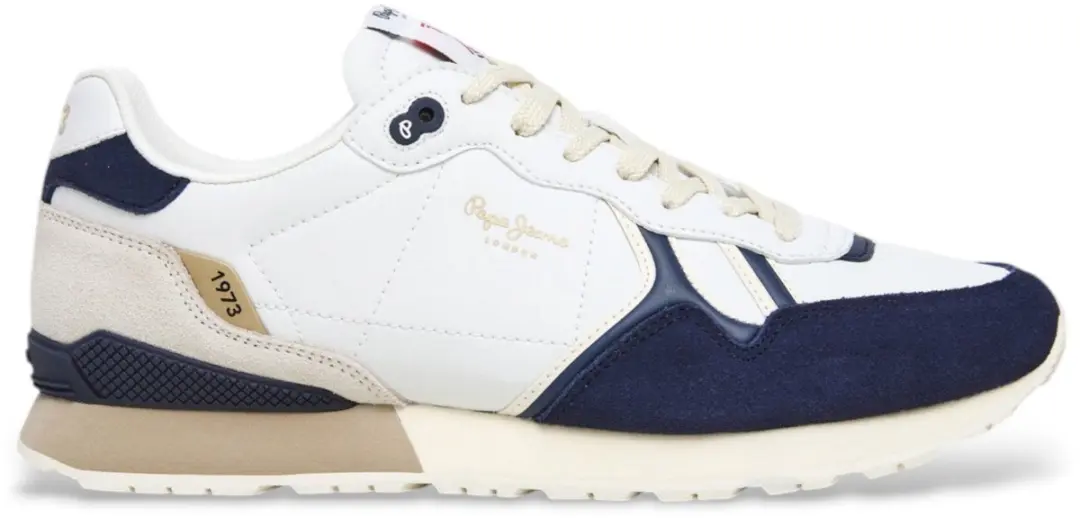 Pepe Jeans Brit Ivy leren sportschoenen wit,
