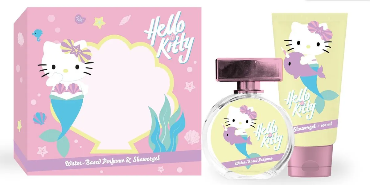 Hello Kitty - Giftset - Mermaid Pink - Showergel + Eau de Parfum - Cadeauset voor Kinderen - Geschenkset