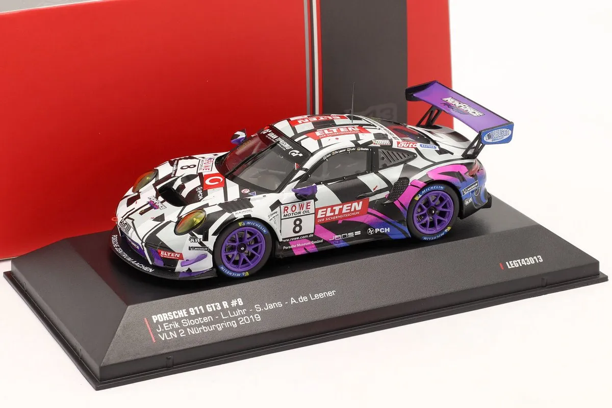 Porsche 911 GT3 R #8 VLN Nürburgring 2019 - IXO Models 1:43 - Div.Kleuren