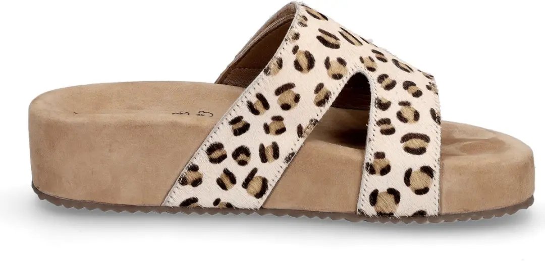 Lazamani Leopard Slippers bruin - afbeelding 3 van 6
