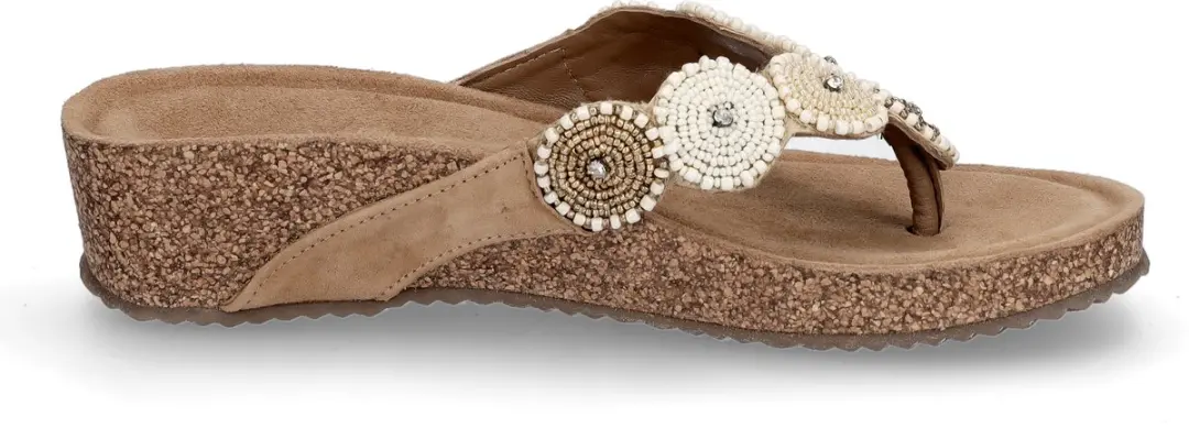 Lazamani Teenslippers beige Suede 38 - afbeelding 3 van 6