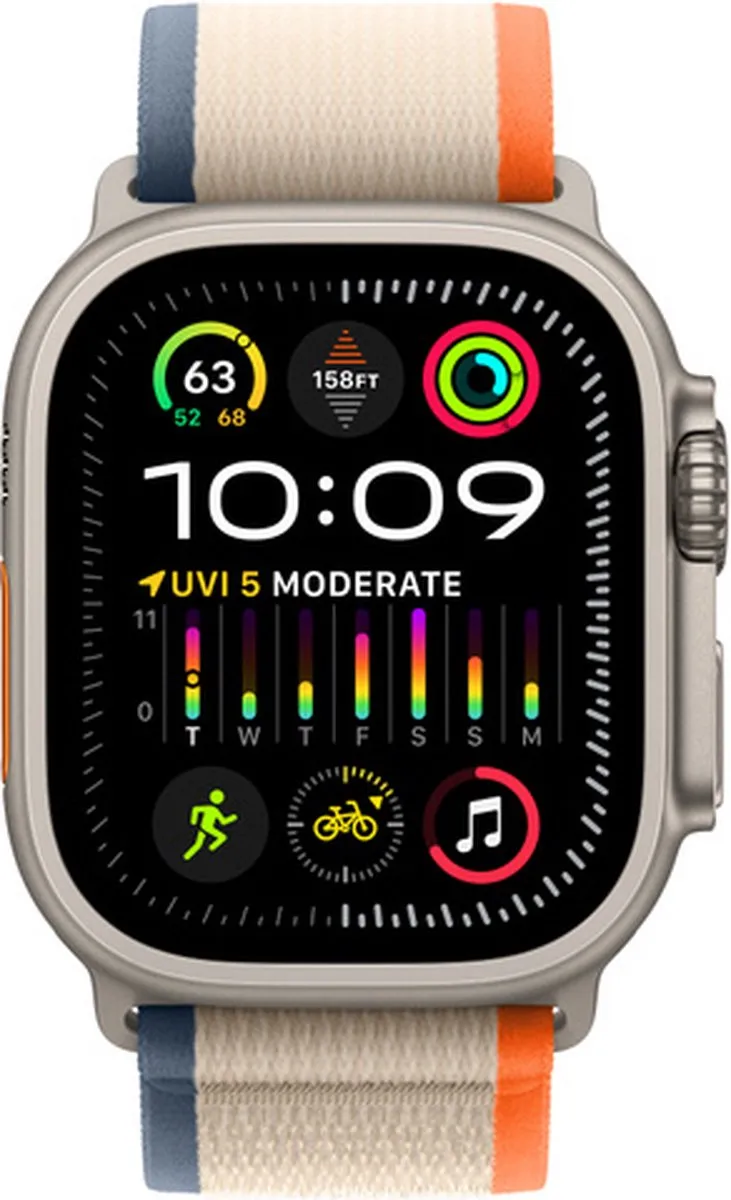 Apple Trail Loop Horlogeband - 49mm - S/M - Oranje/Beige