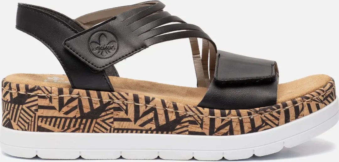 Rieker Elas Sandalen zwart Synthetisch