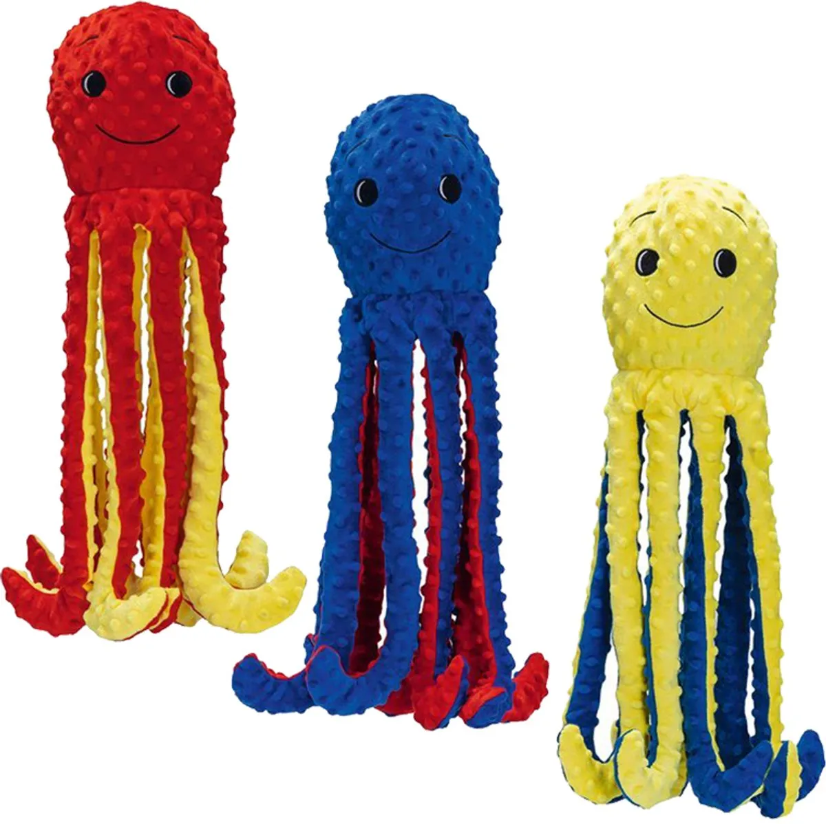 Beeztees Pluche Octopus Amy - Rood 56x16x14,5cm