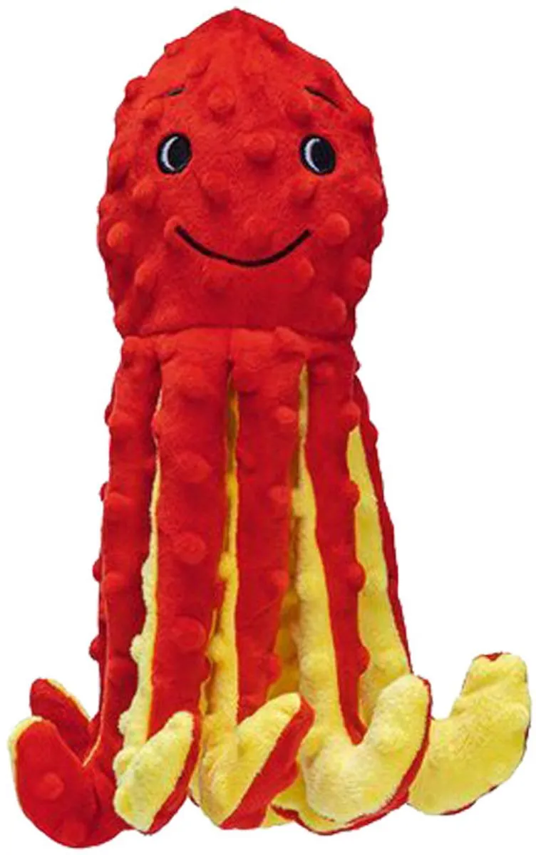 Beeztees Pluche Octopus Amy - Rood 56x16x14,5cm