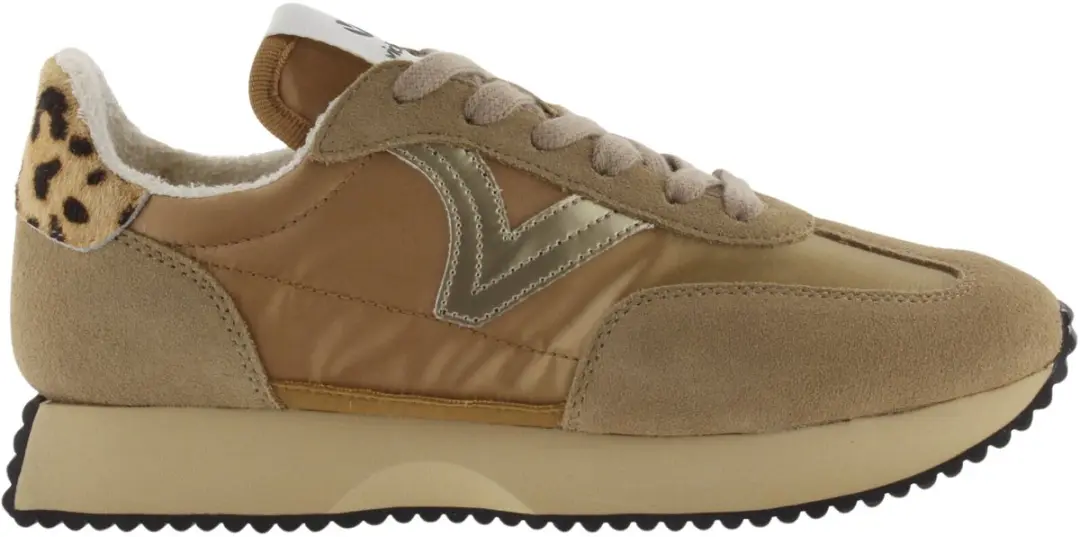 Metallische nylon sneakers met gespleten leer voor dames Victoria Cosmos