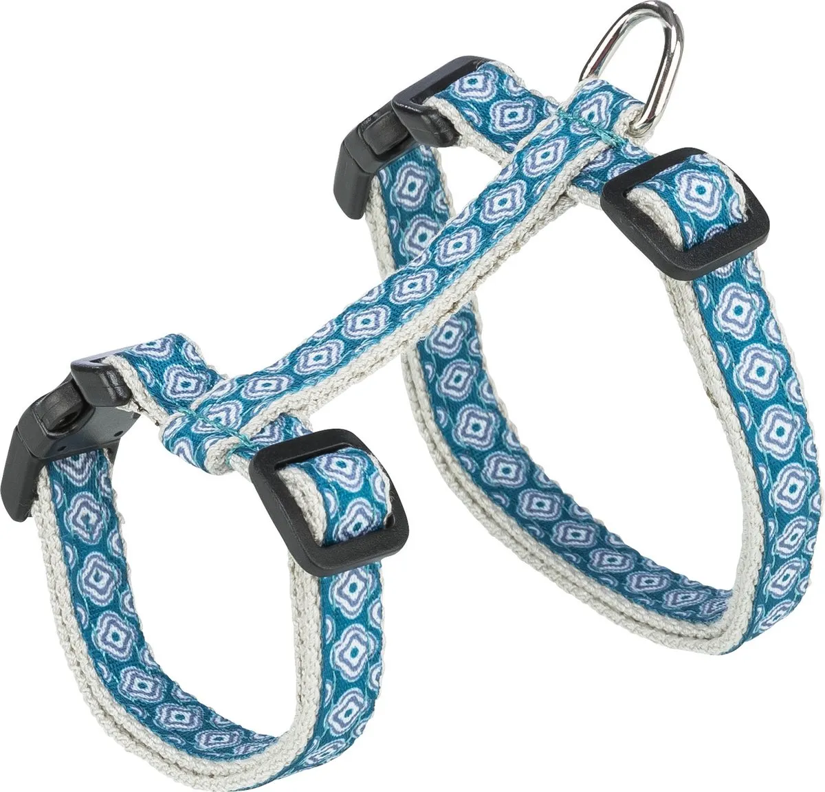 Trixie Kattentuig met riem - Grijs/Blauw - 27-45 cm