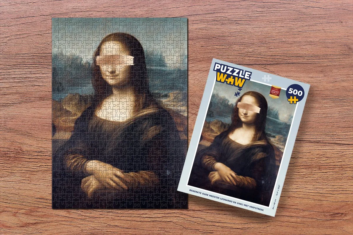 PuzzleWow Mona Lisa Legpuzzel 500 Stuks - Multicolor