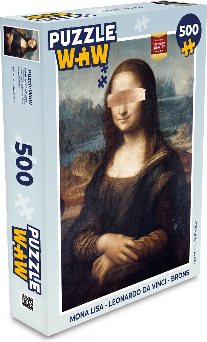 PuzzleWow Mona Lisa Legpuzzel 500 Stuks