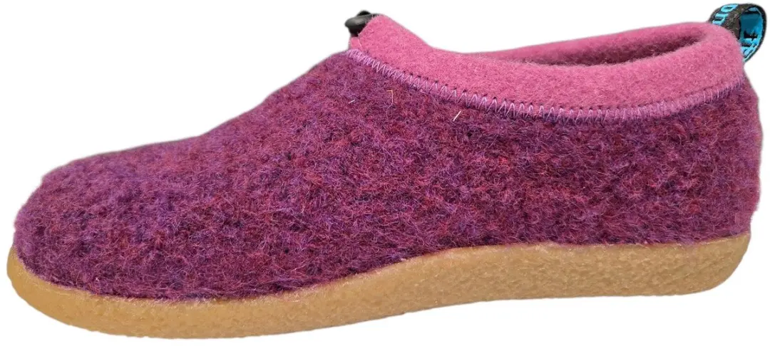 Q Fit Cato Paarse Wollen Gesloten Dames Pantoffels - Paars - 45 - afbeelding 4 van 4