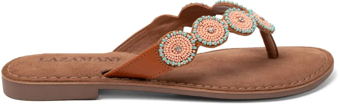 Luna Dames Slippers Leer Roze