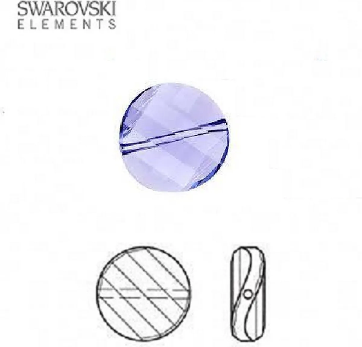 Swarovski Elements Twist Kralen 14x6mm