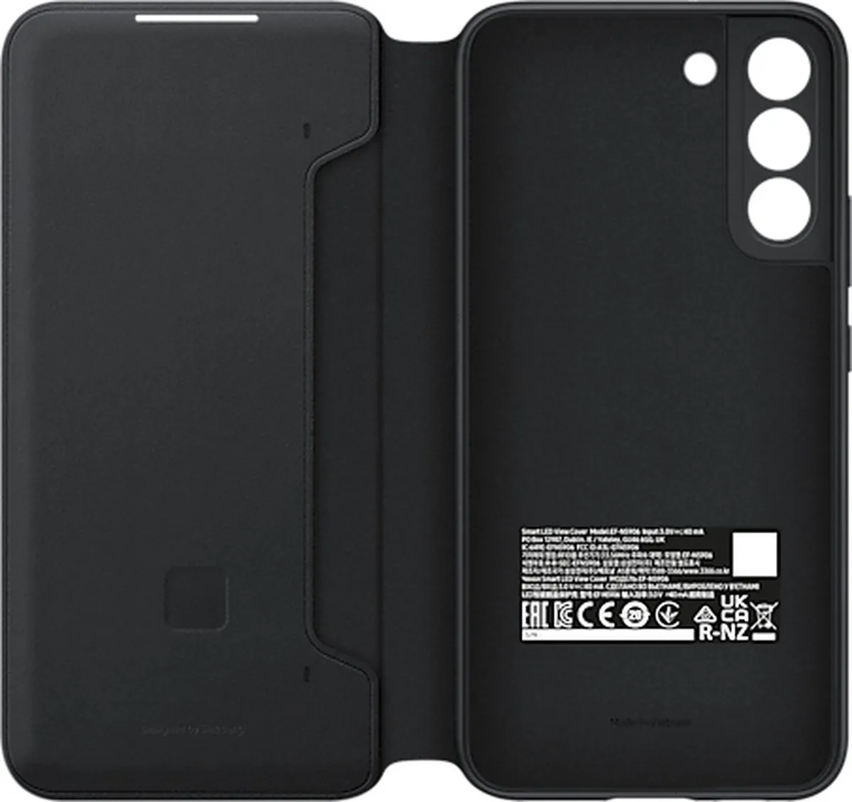 Samsung Galaxy S22+ EF-NS906PBEGWW LED View Wallet Case - Zwart - afbeelding 6 van 6