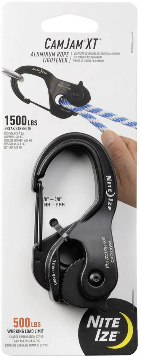 Nite Ize CamJam XT Large Snoerspanner - Zwart - afbeelding 6 van 6