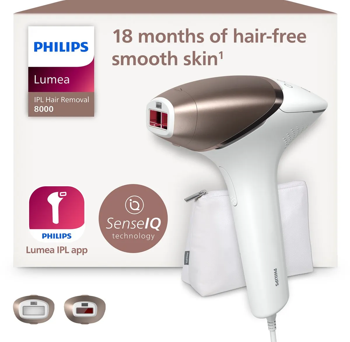 Philips Lumea Prestige 8000 series - IPL Ontharingsapparaat - twee opzetstukken - BRI945/00