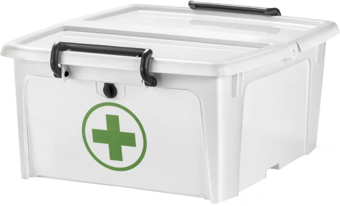 CEP opbergbox eerste hulp 20 liter wit kunststof stapelbaar