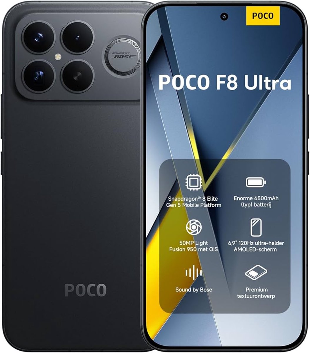 Xiaomi Poco F8 Ultra 5G - 16GB 512GB - Zwart