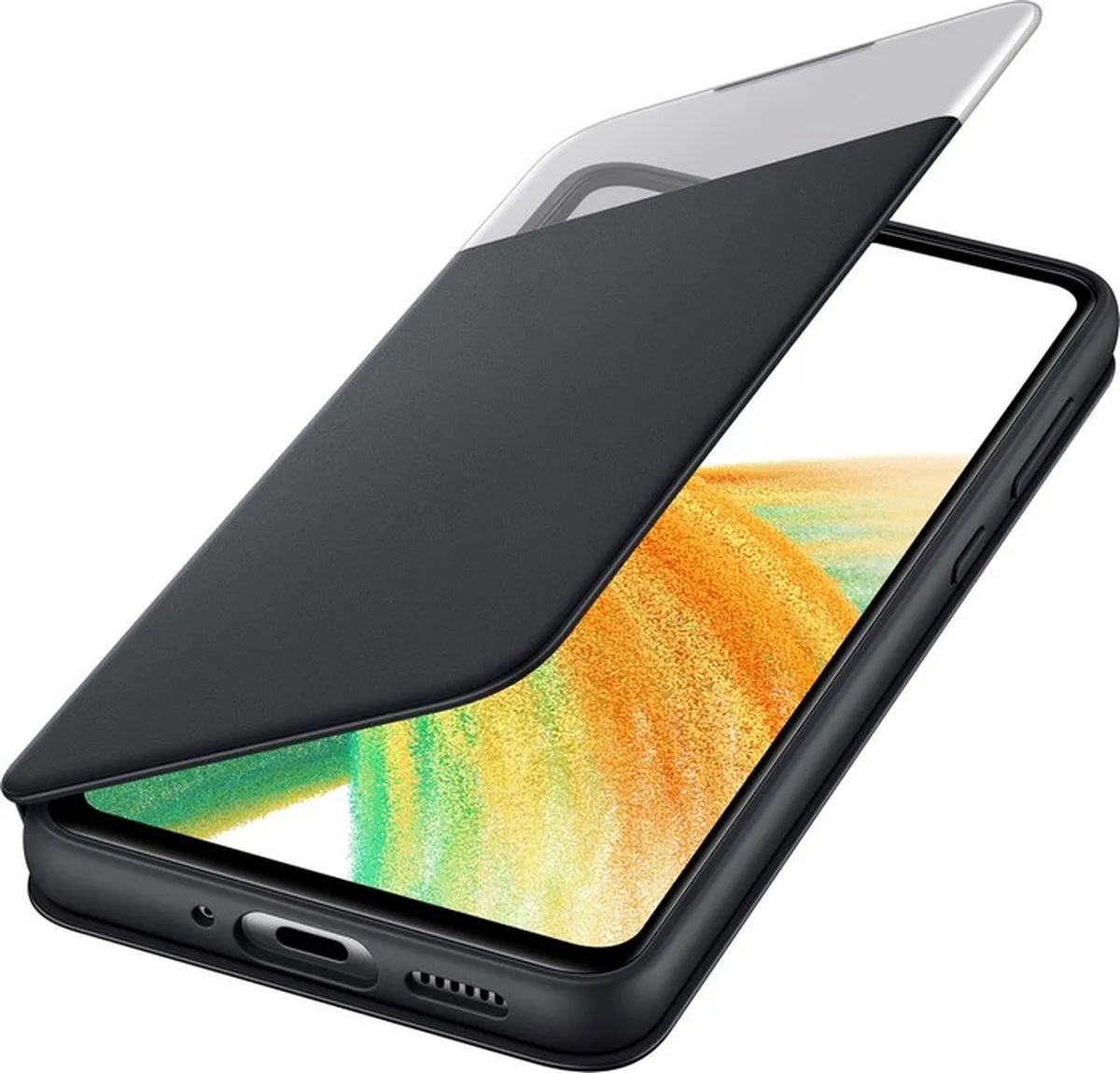 Samsung Galaxy A33 5G S-View Wallet Case - Zwart