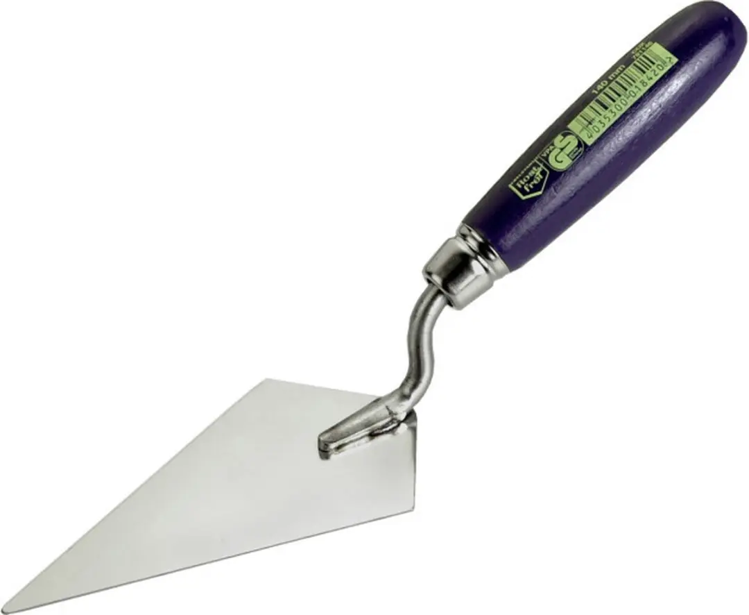 Pleistertroffel Spitse Punt 75 x 140 mm RVS