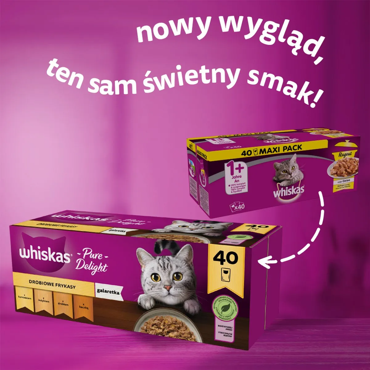 Whiskas Drobiowe Frykasy Voor Volwassen Katten - 40 Stuks