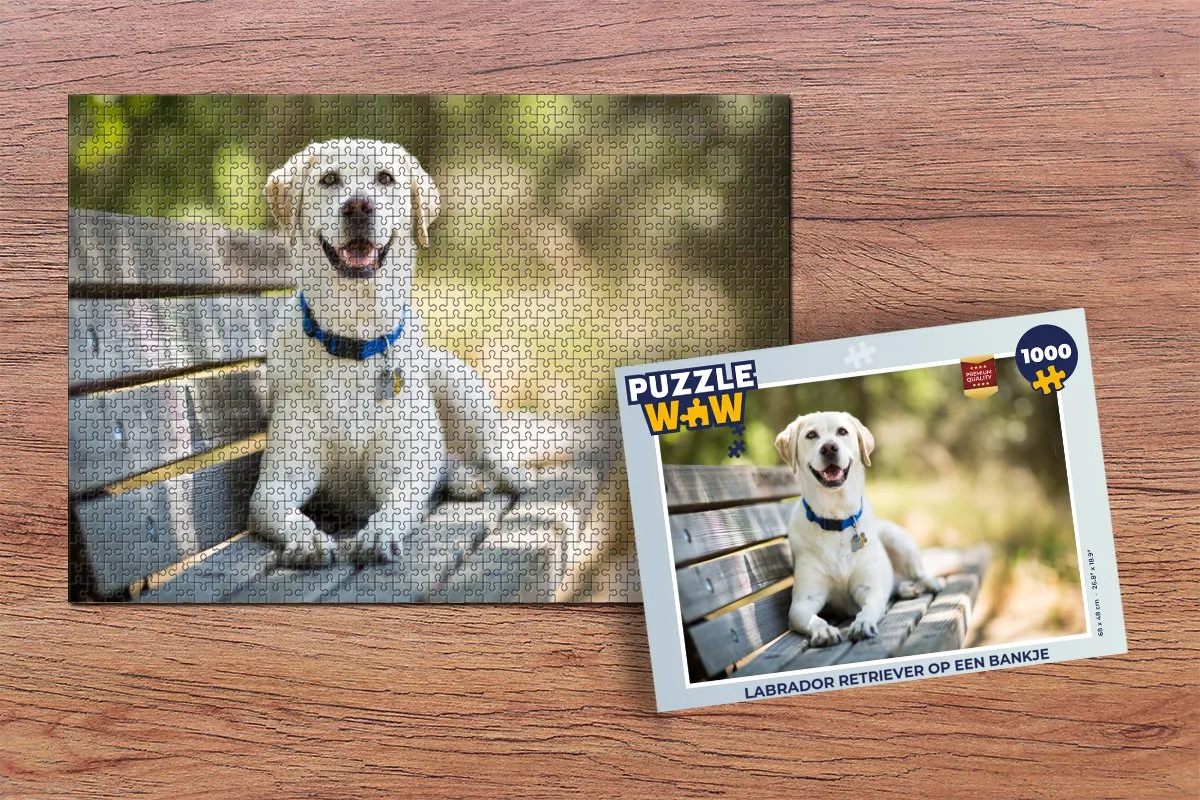 PuzzleWow Labrador Retriever Legpuzzel 1000 Stuks - Multicolor