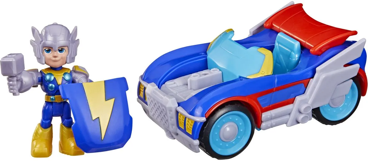 Marvel Thor Thunder Roadracer Speelset - Blauw/Grijs/Rood