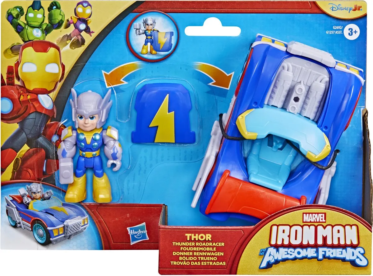 Marvel Thor Thunder Roadracer Speelset - Blauw/Grijs/Rood