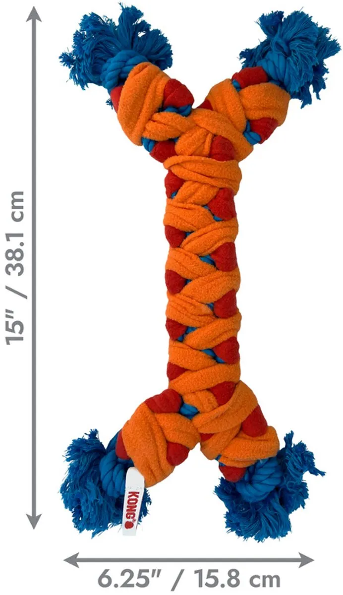 KONG Rope Rally Bone - M - Oranje/Rood/Blauw