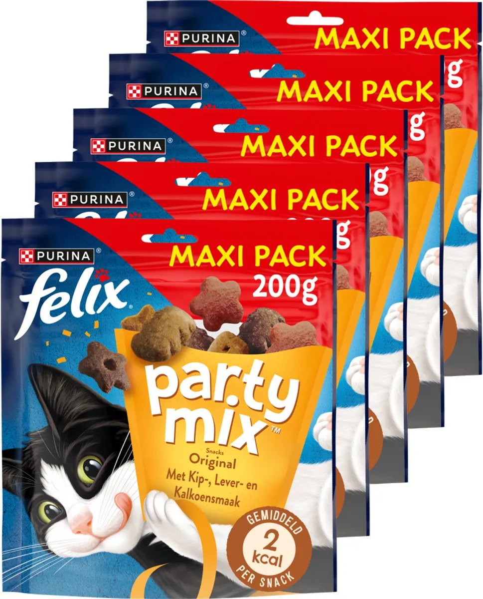 Felix Party Mix Original Kattensnacks - 1000g (5x200g)