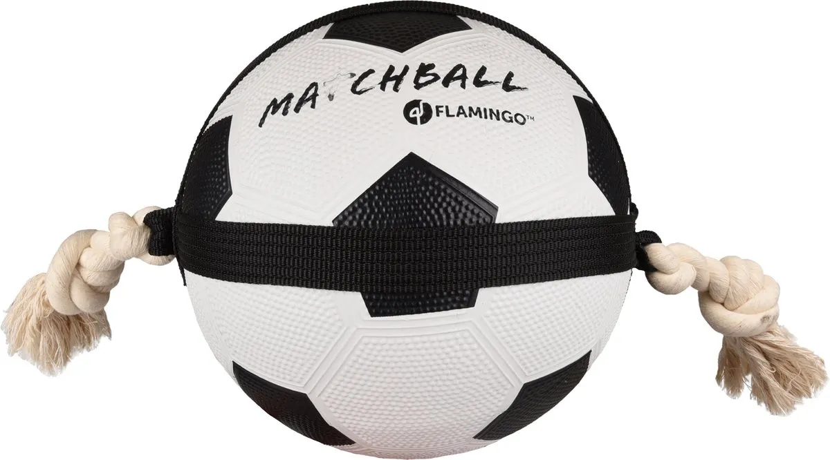 Flamingo Matchball Voetbal Hondenspeelgoed 22cm