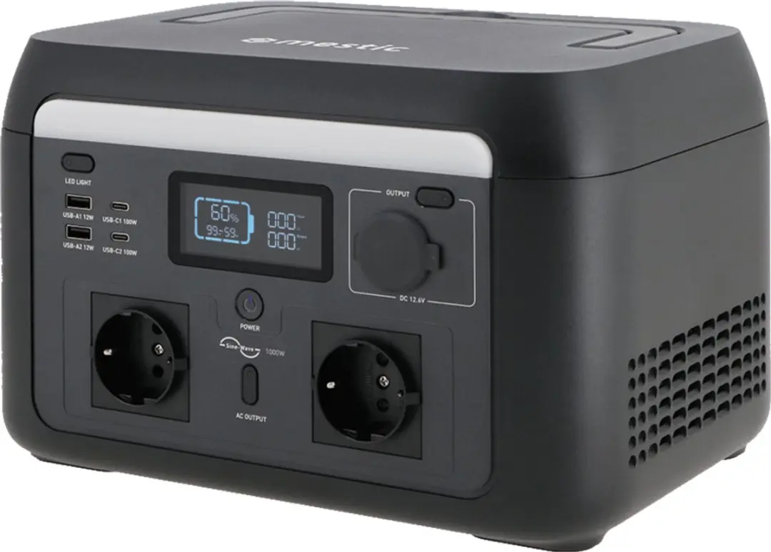 Mestic MPS-1000 Power Station 614Wh - afbeelding 4 van 4