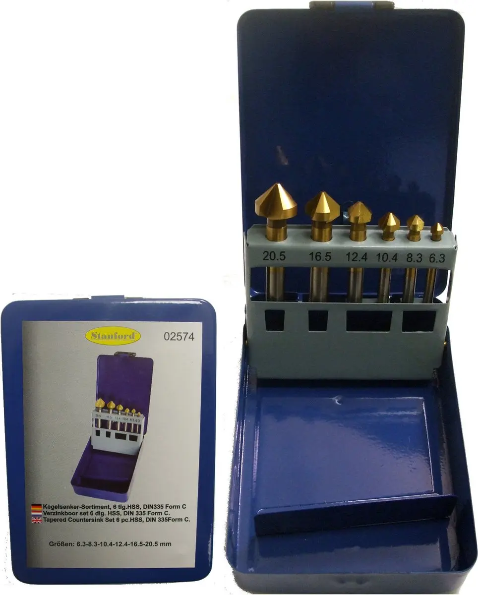 Verzinkboren Set 6 Dlg. Hss, Din335