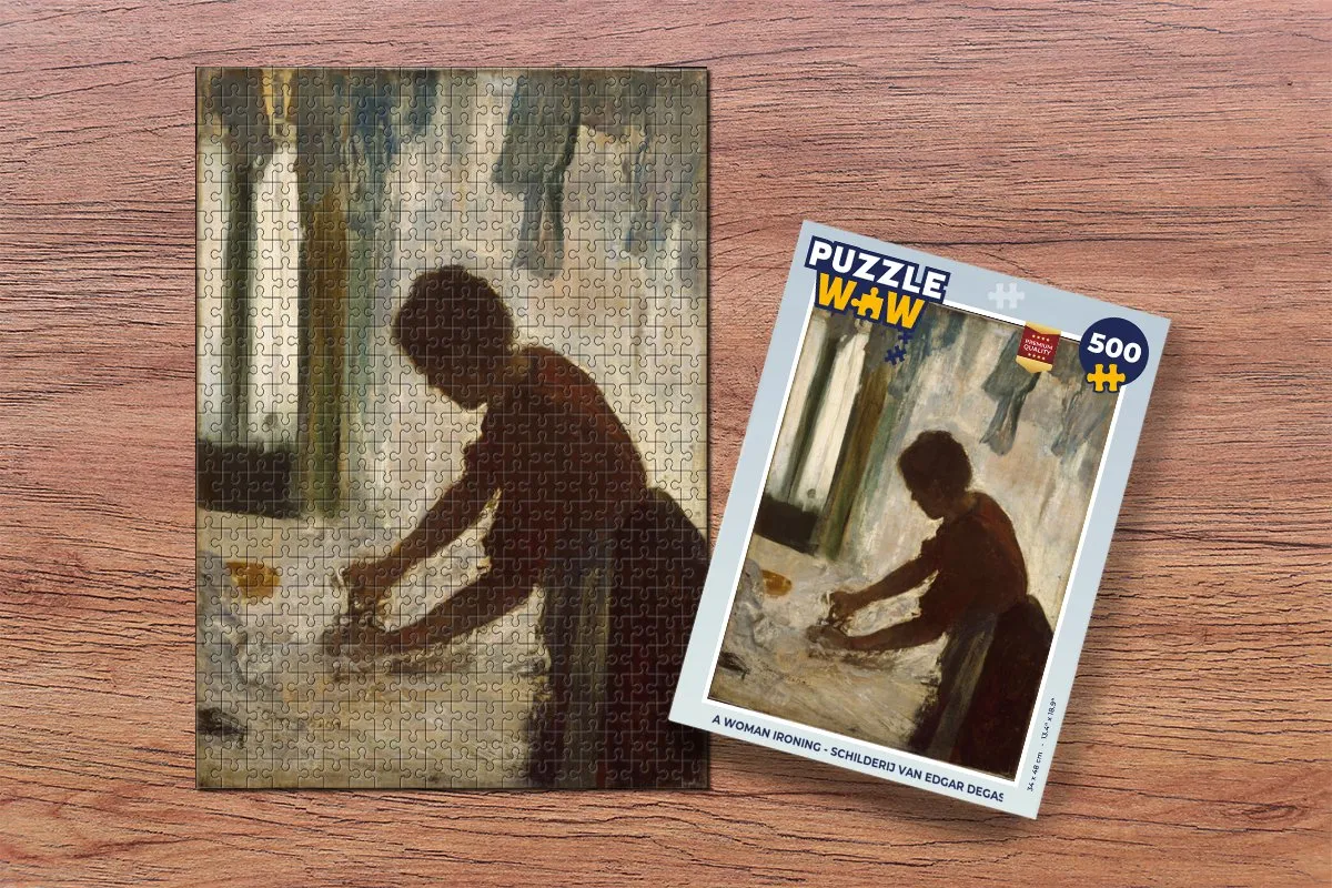 PuzzleWow Legpuzzel A Woman Ironing 500 Stuks - Multicolor