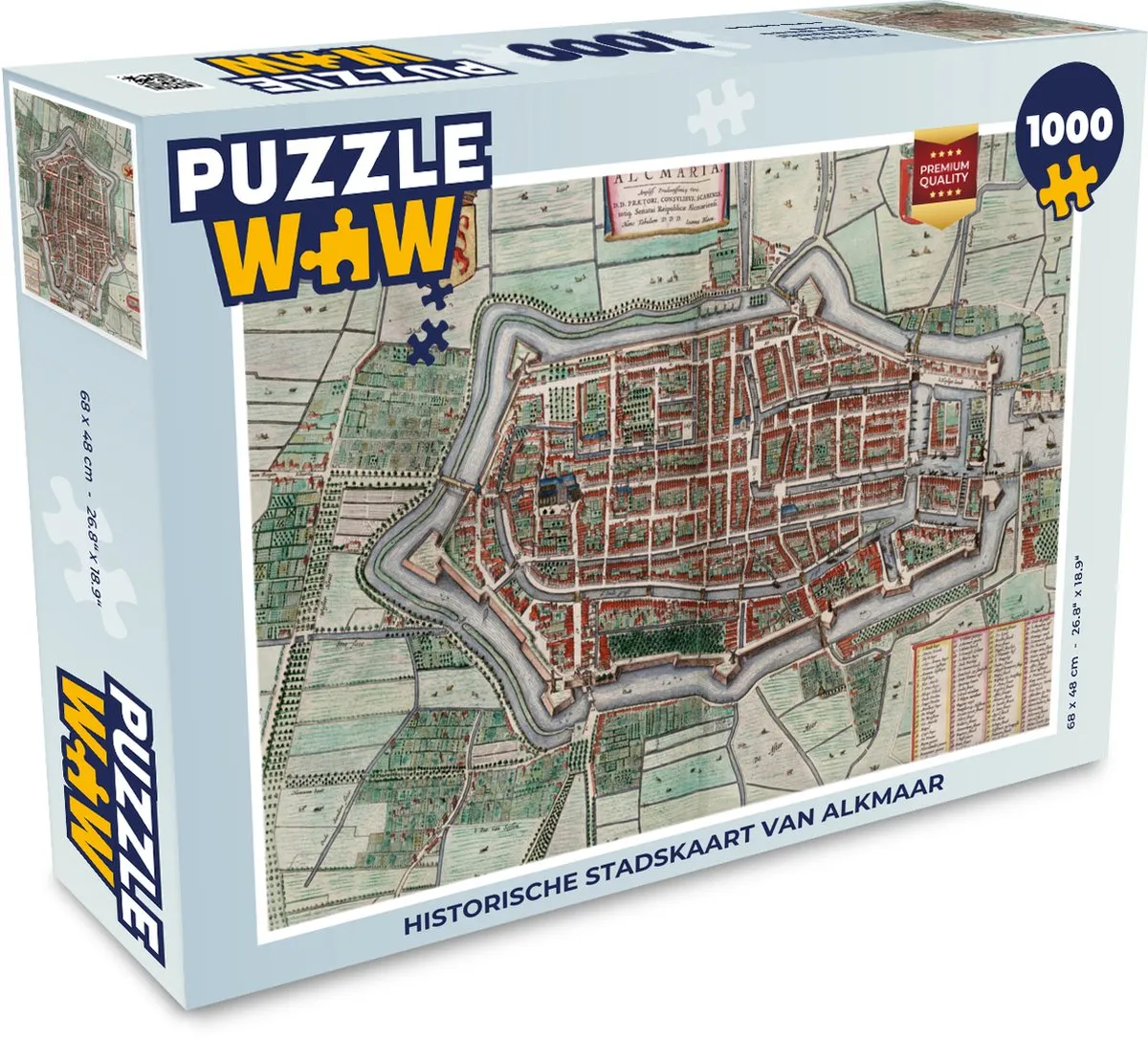 PuzzleWow Vintage Alkmaar Legpuzzel 1000 Stuks