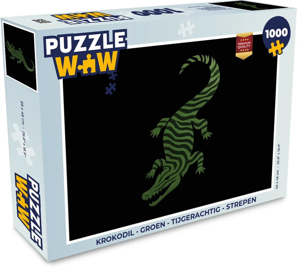 PuzzleWow Krokodil Strepen Legpuzzel 1000 Stuks