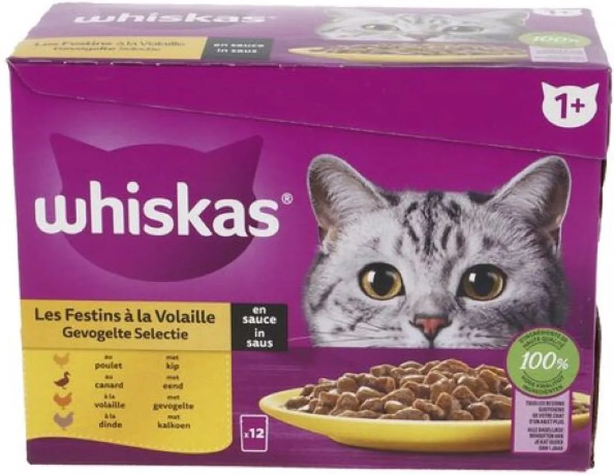 Whiskas Junior Multipack Gevogelte Selectie 24 Stuks