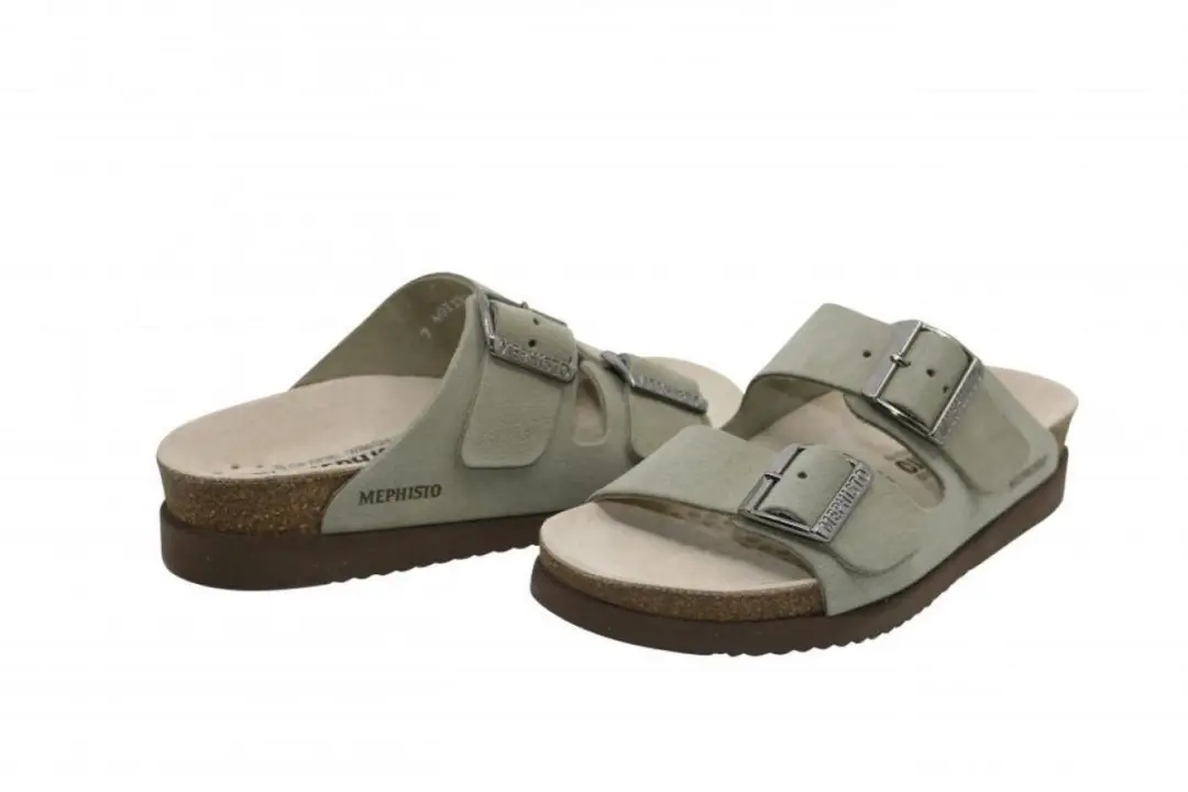 Mephisto - HESTER SANDVEL - Dames slippers - Kleur: Groen - Maat: 41 - afbeelding 3 van 6