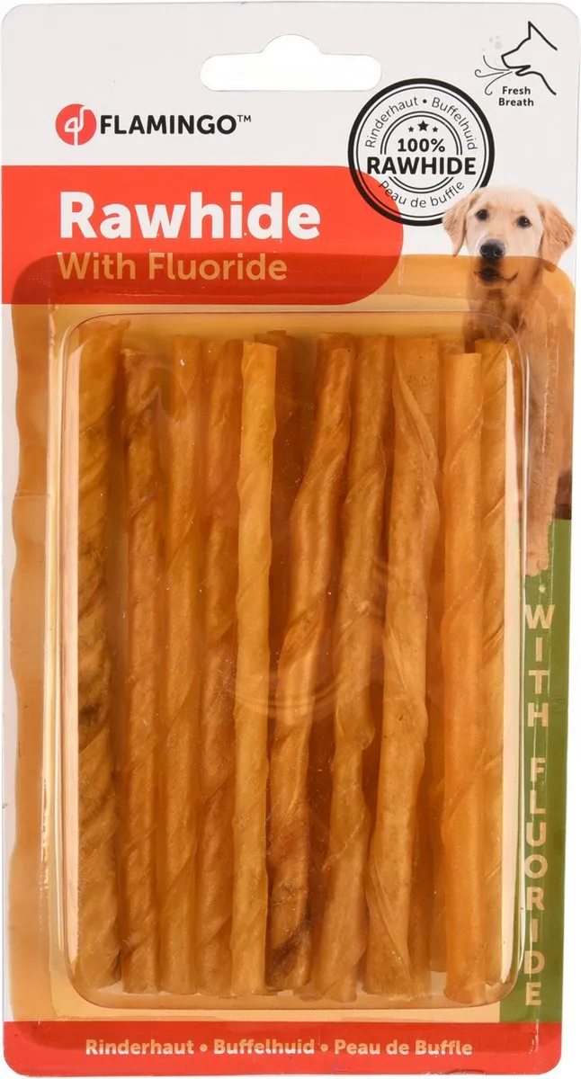 Flamingo Dental Chew Twist Hondensnack 15 Stuks