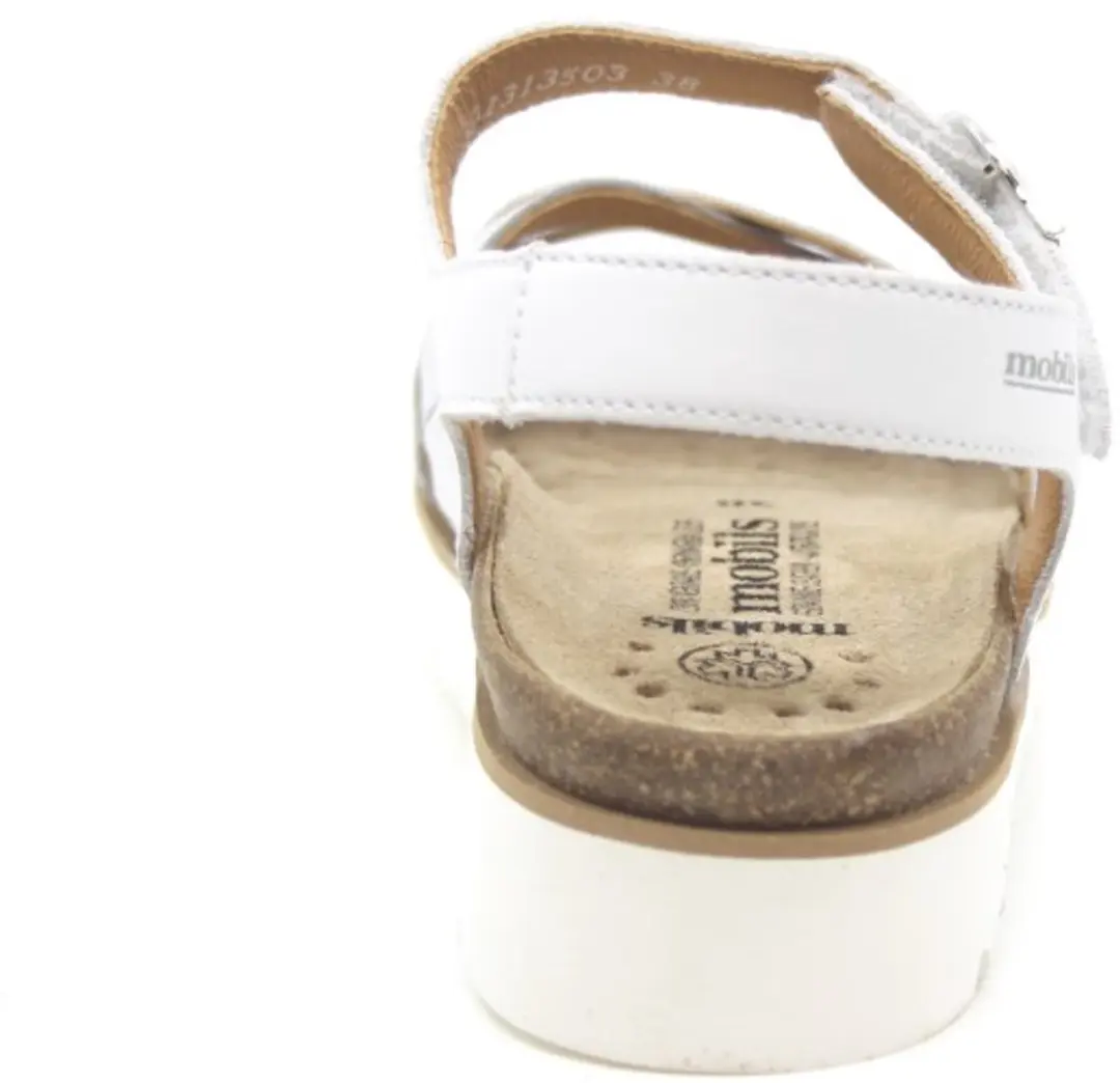 Mephisto Thina Leren Dames Sandalen - Wit - 40 - afbeelding 5 van 6