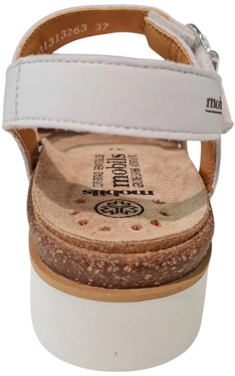 Mephisto Thina Leren Dames Sandalen - Wit - 40 - afbeelding 3 van 6