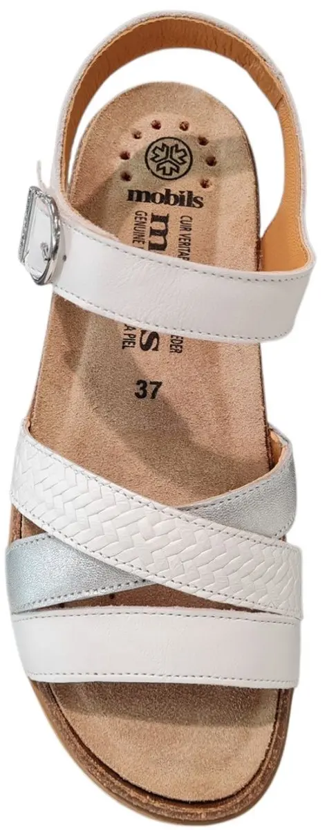 Mephisto Thina Leren Dames Sandalen - Wit - 40 - afbeelding 2 van 6